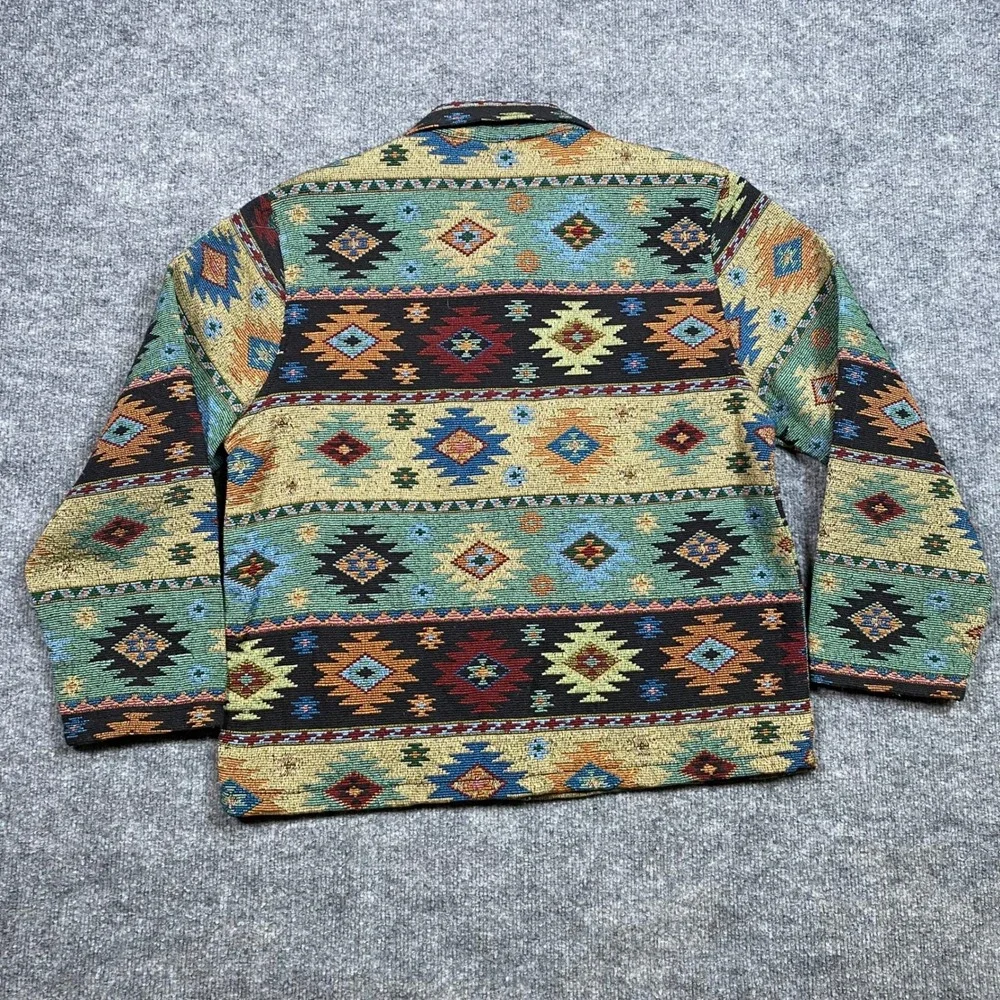 Jane Ashley Casual Lifestyle‎ Southwestern Geometric Print Blazer Jacket Women L